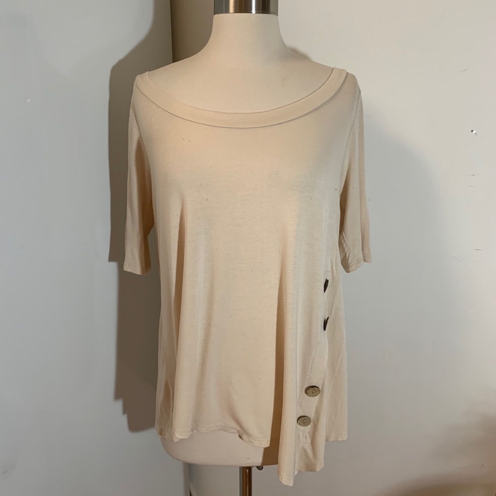 Fashionomics Asymmetrical Half-sleeve Top